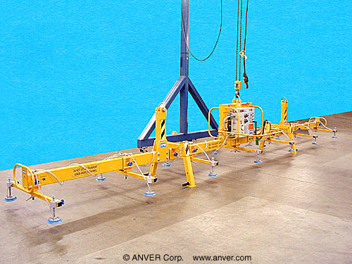 ANVER Fourteen Pad Electric Powered Lifter for Lifting & Handling Steel Sheets 30 ft x 5 ft (9.1 m x 1.5 m) up to 750 lb (340 kg)